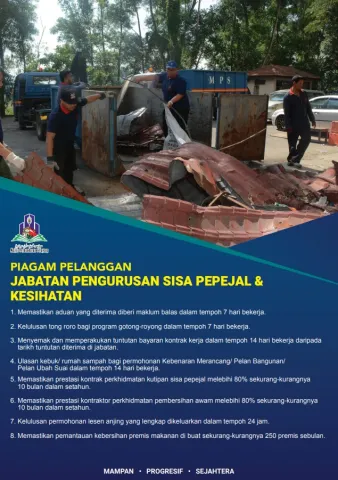 Piagam Pelanggan Jabatan Pengurusan Sisa Pepejal Dan Kesihatan